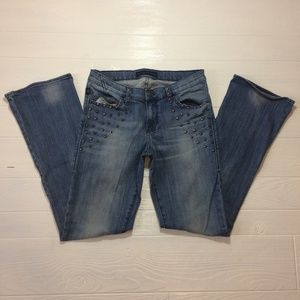 ROCK & REPUBLIC Kasandra Studded Bootcut Jeans 10M